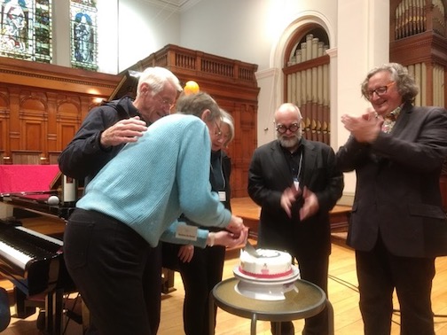 23 May 2021: Actual cutting of the cake by its creator, Barbara de Rome.